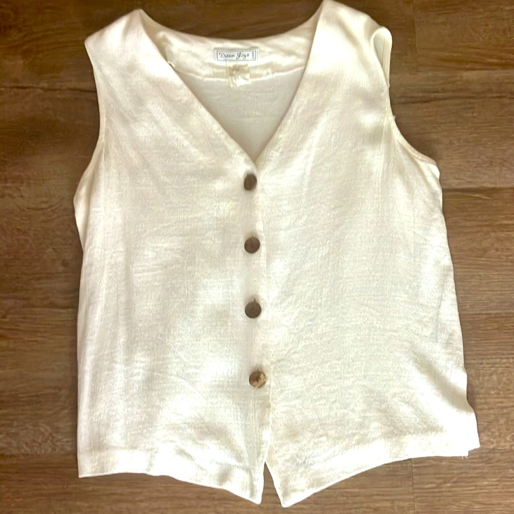 Vintage Cream Vest Made in USA